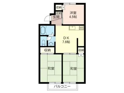 佐野ハイツI(3DK/2階)の間取り写真