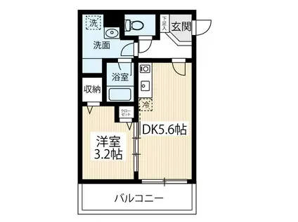 ARCOBALENO SHINITABASHI(1DK/2階)の間取り写真