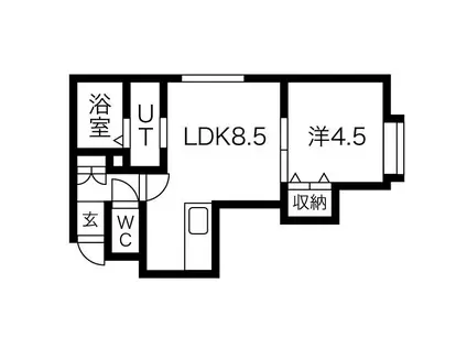 アクア18(1LDK/2階)の間取り写真