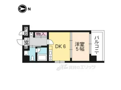 G-STAGE京都油小路(1DK/3階)の間取り写真