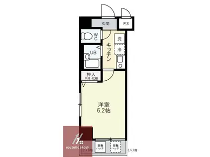 アヴォートルサンテ(1K/3階)の間取り写真