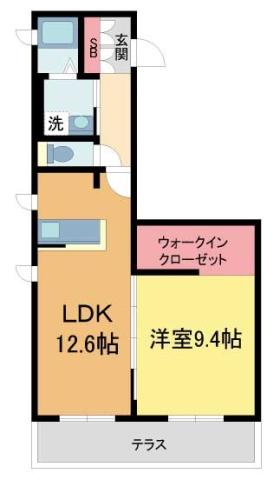 シャーメゾン神楽(1LDK/1階)の間取り写真
