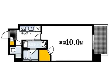 エイトバレー広島駅前スタジアムサイド(1K/7階)の間取り写真