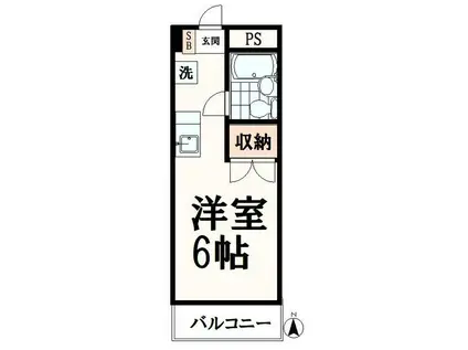 サンヒルズ大塚(1K/3階)の間取り写真