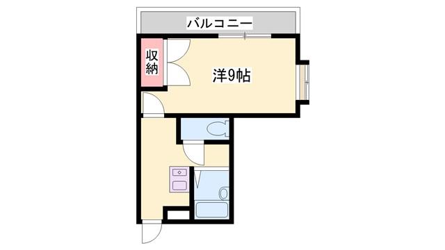 リバーサイド市川(1K/2階)の間取り写真