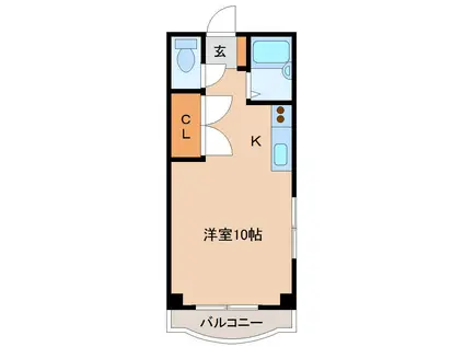 シャボンドール大工町(ワンルーム/3階)の間取り写真