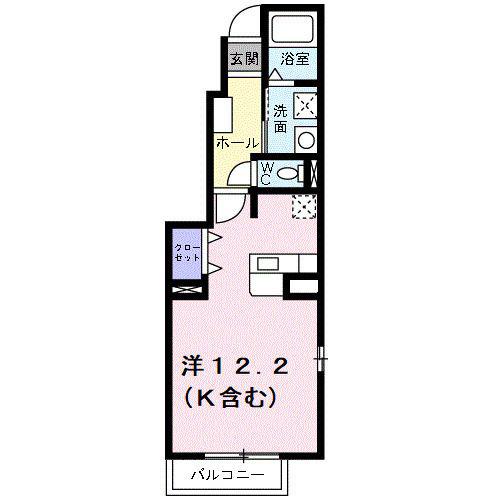 ベルシティSATOA(ワンルーム/1階)の間取り写真
