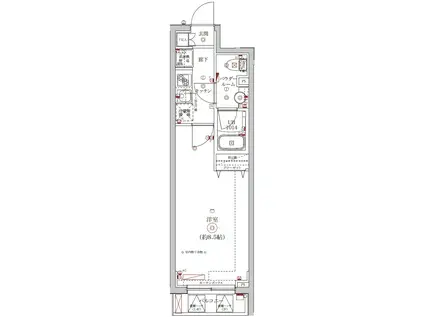 ユリカロゼ東武練馬(1K/3階)の間取り写真