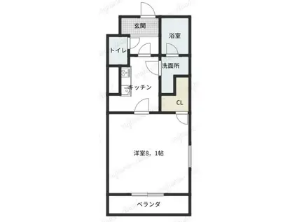 エクスナイズ(1K/3階)の間取り写真