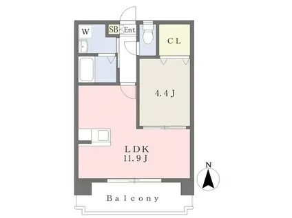 ステージア本荘(1LDK/10階)の間取り写真