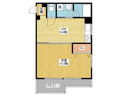 メゾン鶴舞(1LDK/6階)の間取り写真