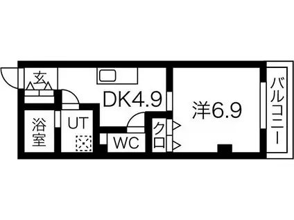 サンマルク大塚(1K/1階)の間取り写真