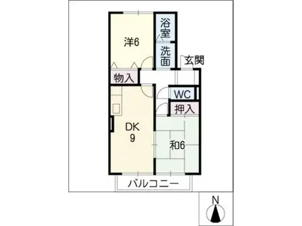 キジーアベニューIII(2DK/1階)の間取り写真