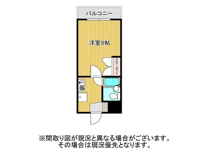 グランディール西焼津(1K/3階)の間取り写真