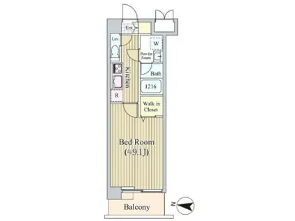アリビオ西麻布(1K/3階)の間取り写真