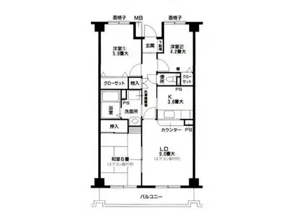 クライン デァ・ベルク I(3LDK/1階)の間取り写真