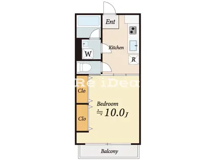 月村マンションNO.5(1K/4階)の間取り写真