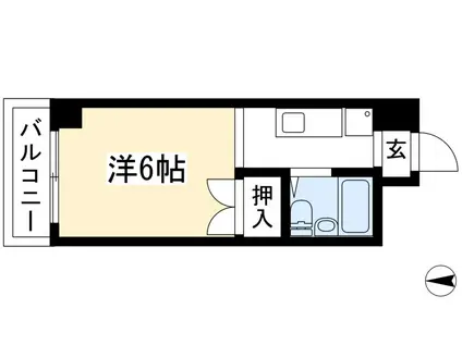サンパティック御薗橋(1K/2階)の間取り写真