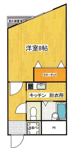 プレジデントハイツ(1K/7階)の間取り写真