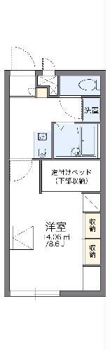 レオパレスサニープレイA(1K/2階)の間取り写真