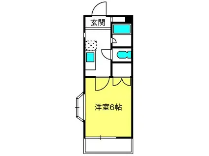 タリーハイム宮原(1K/1階)の間取り写真