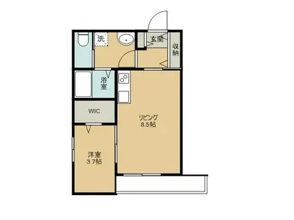 WHITE MULBERRY(1DK/3階)の間取り写真