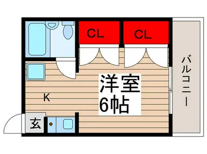 BLUE GE(ワンルーム/1階)の間取り写真
