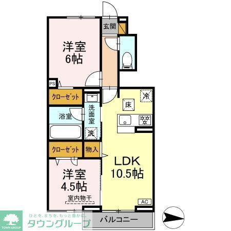 ラプエルタ(2LDK/1階)の間取り写真