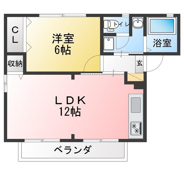セントラルヴィラA(1LDK/1階)の間取り写真