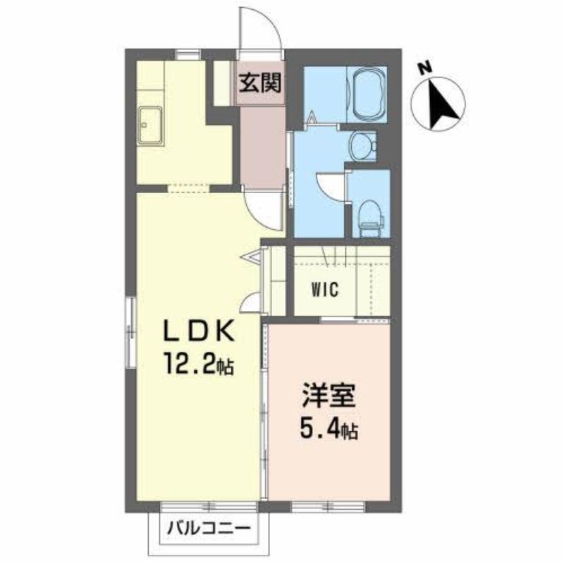 ディオールテラシマIII(1LDK/2階)の間取り写真