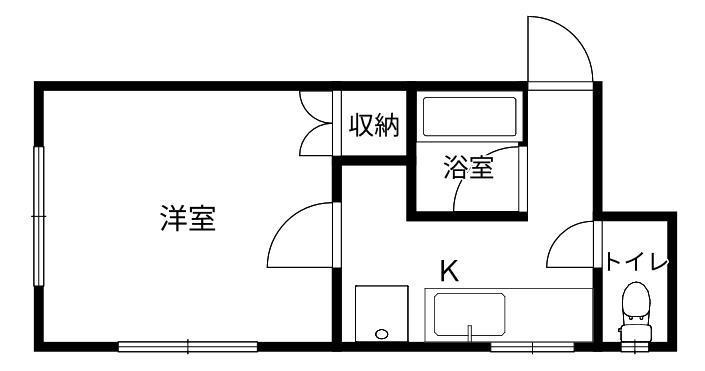 ハイムハタヤマ(1DK/3階)の間取り写真