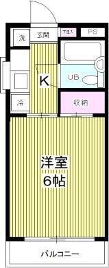 クレストモア(1K/2階)の間取り写真