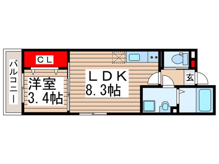 サニーパレス南流山(1LDK/2階)の間取り写真