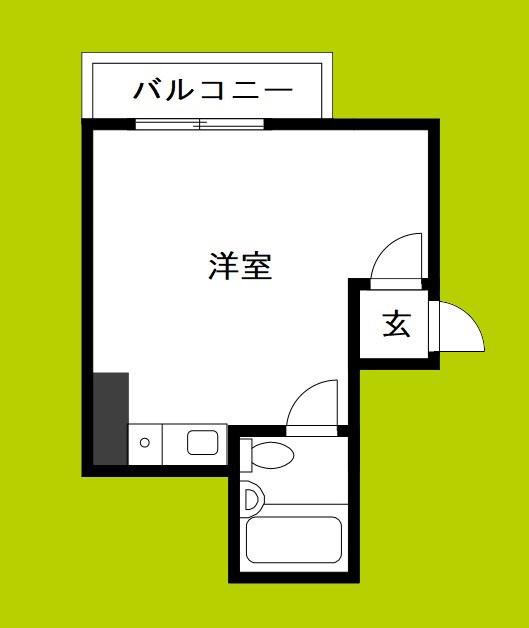 ビラ・アツミ(ワンルーム/5階)の間取り写真