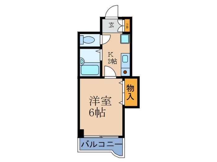 メゾンド星山(1K/3階)の間取り写真