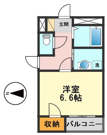 レオネクストエル ドール(1K/2階)の間取り写真