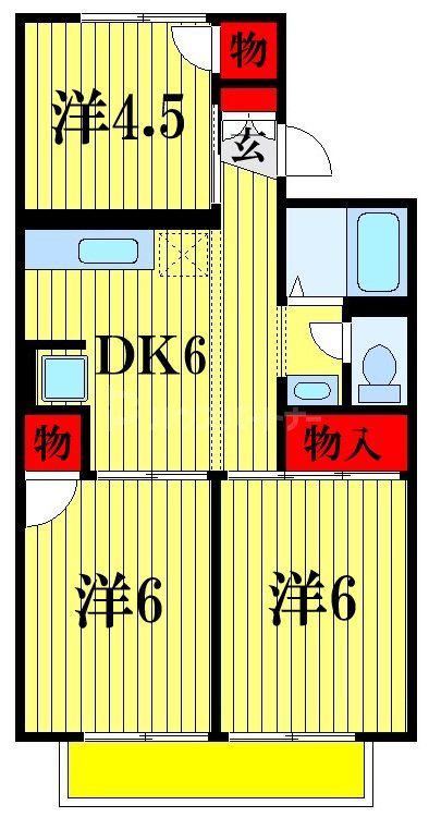 メゾン高橋AB(3DK/2階)の間取り写真