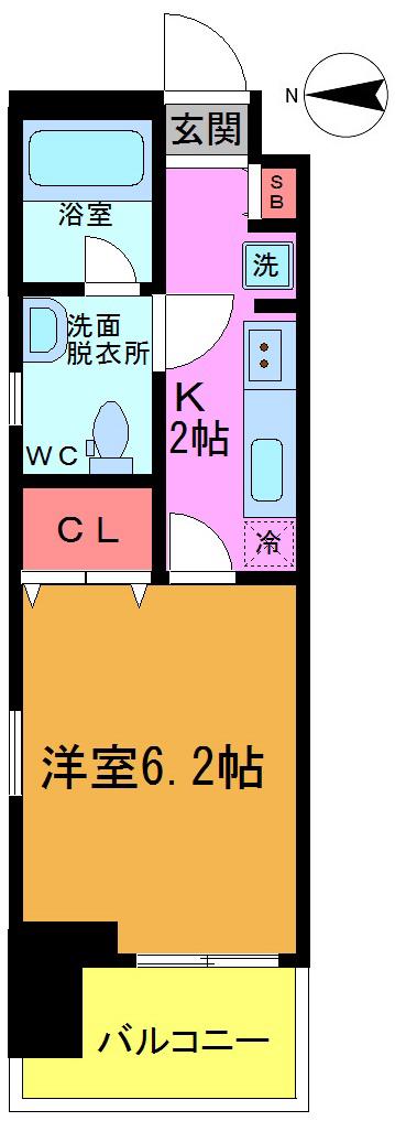 AZEST URAYASU STA(1K/7階)の間取り写真