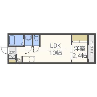 EASE.T4(1LDK/2階)の間取り写真