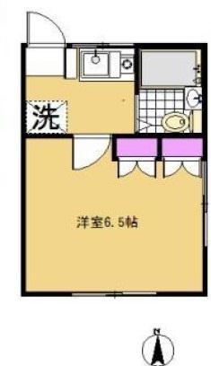 工藤コーポ(1K/2階)の間取り写真