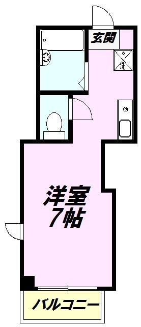 宮崎ビル(ワンルーム/7階)の間取り写真