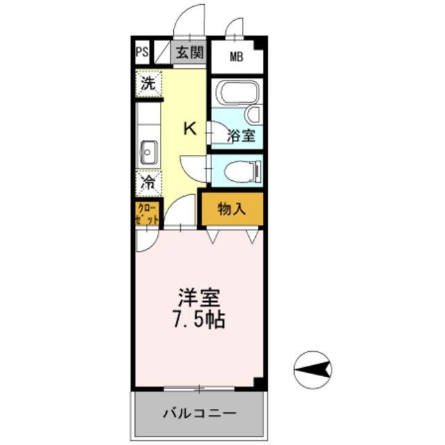 サマービレッジ(1K/2階)の間取り写真