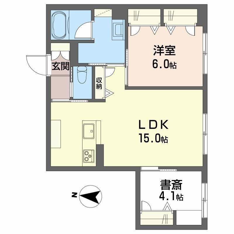 LEXUS SQUARE(1SLDK/1階)の間取り写真