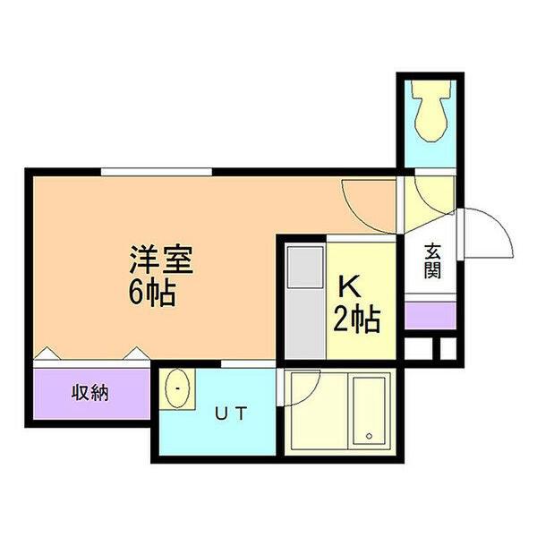 LEE SPACE N18(1LDK/2階)の間取り写真