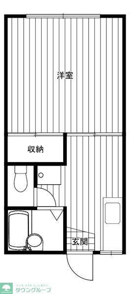 いちかわ中野ハイツ(1DK/2階)の間取り写真