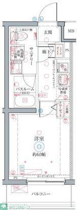 クレヴィスタ井荻(1K/2階)の間取り写真