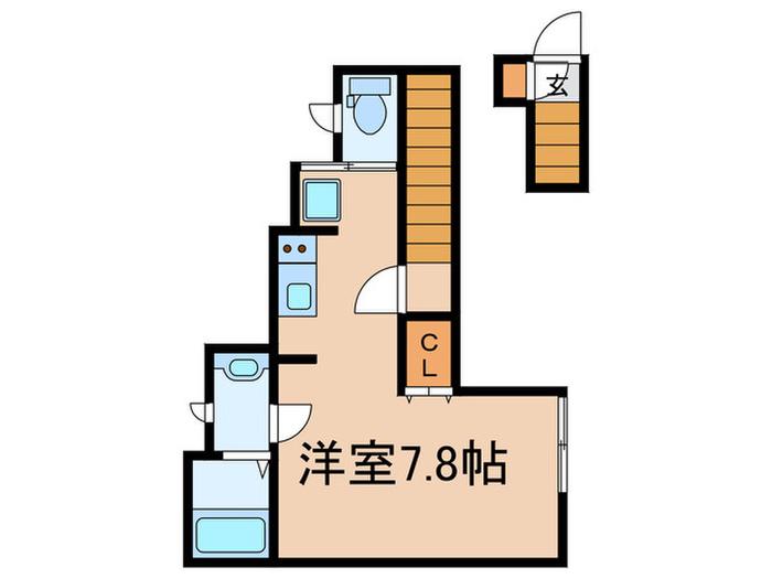 コンフォート祐天寺(ワンルーム/2階)の間取り写真