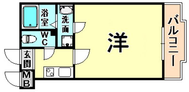 立花アネックス(1K/2階)の間取り写真