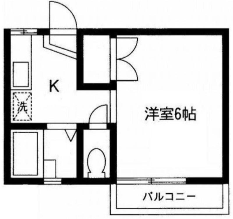 ミニョンT(1K/1階)の間取り写真
