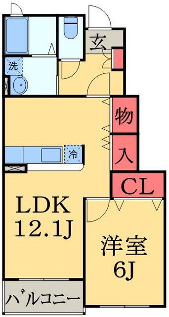 フォレストタウンⅡ(1LDK/1階)の間取り写真